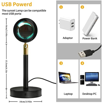Sunset Projection Lamp for Relaxing Mood Lighting