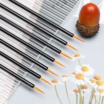 Akstore Disposable Eyeline Mascara Brushes Eyelash Brush Wands Applicator Makeup Brush Tool Kits (Black-Yellow 200PCS)