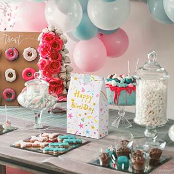 HURSROOR Happy Birthday Party Favor Bags 24 Pack
