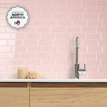 SMART TILES Peel and Stick Backsplash - 3D Pink Design