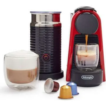 Nespresso Essenza Mini Espresso Machine - Compact Red