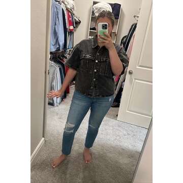 Stylish Imily Bela Women's Oversized Denim Shirt for Summer