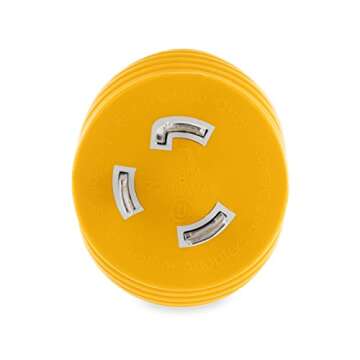 Camco Power Grip Camper/RV Generator Adapter | Features a Heavy-Duty 30 Amp Locking Male and Female ...