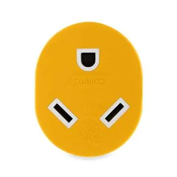 Camco Power Grip Camper/RV Generator Adapter | Features a Heavy-Duty 30 Amp Locking Male and Female Connection | Rated for 125 Volts / 3750 Watts (55333)