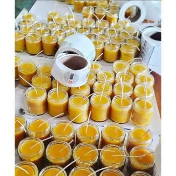 Lavender Mint Beeswax Candle - Non-Toxic Air Purifier