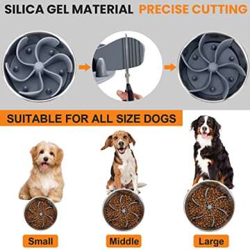Dog Food Bowls Slow Feeder,Slow Feeder Insert for Dog Bowl ,Compatible with Regular and Elevated Dog Bowls