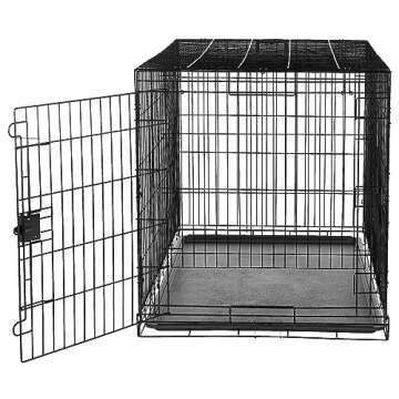 Durable Foldable Metal Wire Dog Crate for Large Pets
