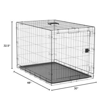 Durable Foldable Metal Wire Dog Crate for Large Pets