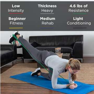 THERABAND Resistance Band 25 Yard Roll, Heavy Green Non-Latex Professional Elastic Bands For Upper &...