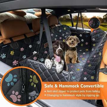 URPOWER Dog Seat Cover - Waterproof Hammock for Pets
