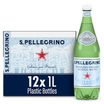 S.Pellegrino Sparkling Natural Mineral Water 33.8oz – Pack of 12 Bottles