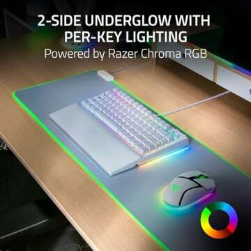 Razer BlackWidow V4 75% Mechanical Gaming Keyboard: Hot Swappable Design - Compact & Durable - Orange Tactile Switches - Chroma RGB - Roller & Media Keys - Wrist Rest - Snap Tap - White