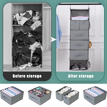 Bosuelife 6-Shelves Hanging Closet Organizer for Efficient Storage