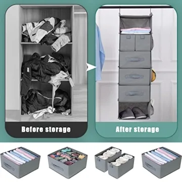 Bosuelife 6-Shelves Hanging Closet Organizer for Efficient Storage