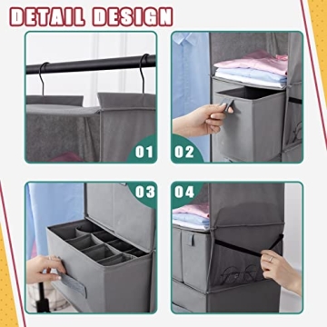 Bosuelife 6-Shelves Hanging Closet Organizer for Efficient Storage