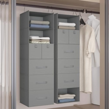Bosuelife 6-Shelves Hanging Closet Organizer for Efficient Storage