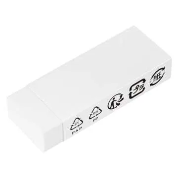 Amazon Basics Block White Eraser - Perfect for School and Art