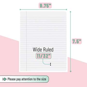 Mr. Pen Composition Notebook 2 Pack - Wide Ruled Notebooks