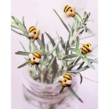Tiny Resin Bees 30Pcs Bumble Bee decor for Crafts