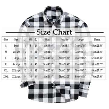 Black Trendy Friday Deals 2024 Mens Plaid Flannel Shirts Long Sleeve Button Down Regular Fit Casual Shirt Checkered Buffalo Shirt for Fall Winter Blue,Medium