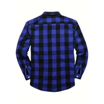 Black Trendy Friday Mens Plaid Flannel Shirt for Casual Style