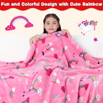 Lukeight Unicorns Rainbows Toddler Blanket Ideal for Kids