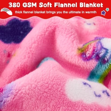 Lukeight Unicorns Rainbows Toddler Blanket Ideal for Kids