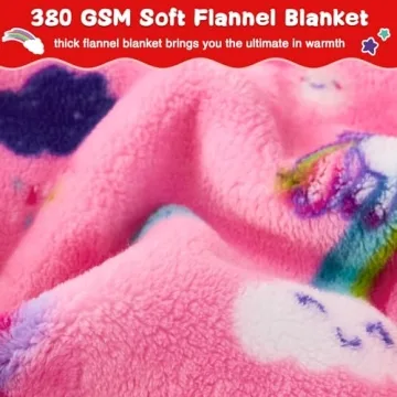 Lukeight Unicorns Rainbows Toddler Blanket Ideal for Kids