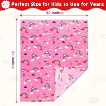 Lukeight Unicorns Rainbows Toddler Blanket Ideal for Kids