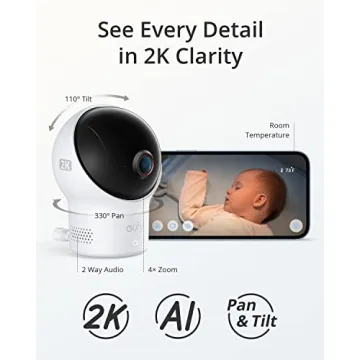eufy Wi-Fi Baby Monitor 2K with Night Vision & Noise Detection