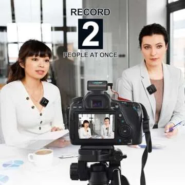 VJZFA Wireless Lavalier Mic with 24-Hour Battery & Noise Cancellation