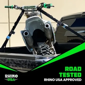 Rhino USA Motorcycle Tie Down Straps with Soft Loops - Easy Use