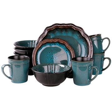 Ocean Blue Stoneware Dinnerware Set - Elama