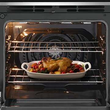 DOWAN Serving Tray with Handles, 15.4" Large Platters for Wedding Decor, Porcelain Serving Dish for Entertaining, White Plates for Salad Meat Fruit Dessert, Set of 2