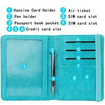 GDTK Passport Holder Cover Case RFID Blocking Wallet