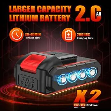 Mini Chainsaw 6-Inch Cordless - Handheld Electric 21V Battery Powered Hand Chainsaw - Small Pruning Shears Chain Saw for Tree Branches Trimming Wood Cutting (2Pcs Batteries)