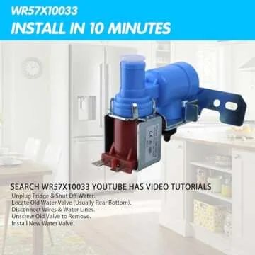 WR57X10033 Ice Maker Water Inlet Valve for GE Refrigerators - MHOPEM