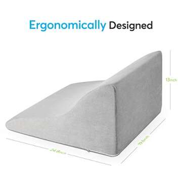OasisSpace Bed Wedge Pillow, Memory Foam Sleeping Pillows for Elevated Incline Support for Acid Refl...