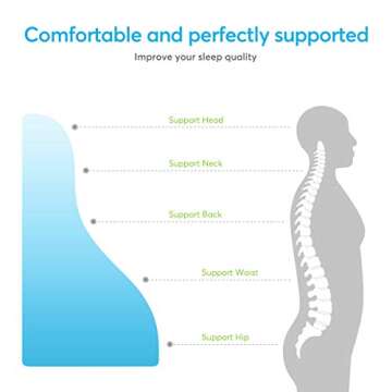 OasisSpace Bed Wedge Pillow, Memory Foam Sleeping Pillows for Elevated Incline Support for Acid Reflux, Snoring, Reading, Back Pain - Ultra Soft Removable Cover