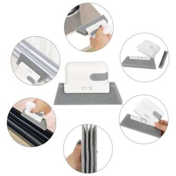 8 Pcs Hand-held Groove Gap Cleaning Tools - Door Window Track Crevice Cleaning Brushes Blind Cleaner Duster, Window Magic Cleaning Brush for Shower Door, Car Vents, Air Conditioner, Keyboard