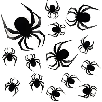 Coogam 60 PCS Halloween 3D Spider Decorations Now Available