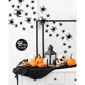 Coogam 60 PCS Halloween 3D Spider Decorations Now Available
