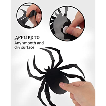 Coogam 60 PCS Halloween 3D Spider Decorations Now Available