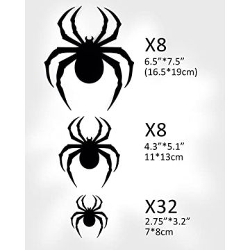 Coogam 60 PCS Halloween 3D Spider Decorations Now Available