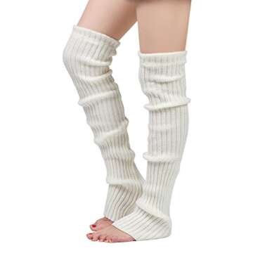 Leotruny Winter Over Knee High Footless Socks Leg Warmers