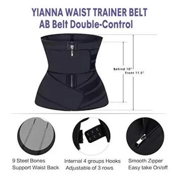 YIANNA Latex Waist Trainer for Women Tummy Control