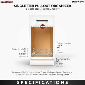 Rev-A-Shelf Kitchen Cabinet Organizer for Efficient Storage