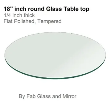 18 Inch Round Flat Polish Tempered Glass Table Top
