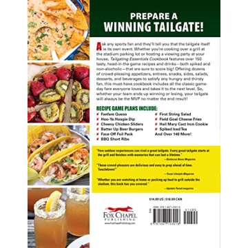 Tailgating Essentials Cookbook: 150 Winning Game-Day Recipes for Beverages, Snacks, Main Dishes, and...