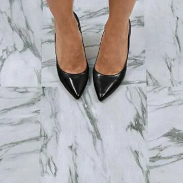 FloorPops FP3329 Opaline Peel Stick Floor Tiles, White & Off-White